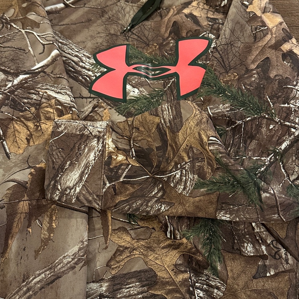 Under Armour Camo Hoodie with Pink Logo